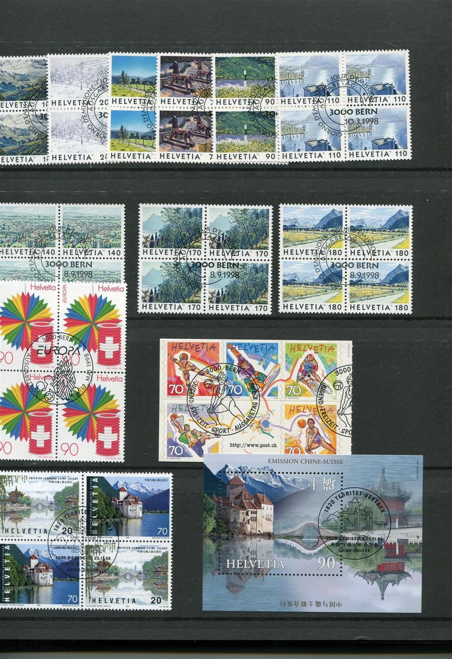 Alle Briefmarken: Werbemarken V'block Slg 1982-2002 ET-O – Gebraucht aus Winterthur von Kyoung 3