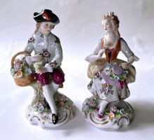 2 FIGUREN*"Rosenkavalier"& "Blumenmädchen" *Sitzendorfer*SET