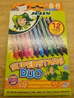 Doppel Fasermaler Superstar Duo 12 Farben auswaschb. Neu OVP