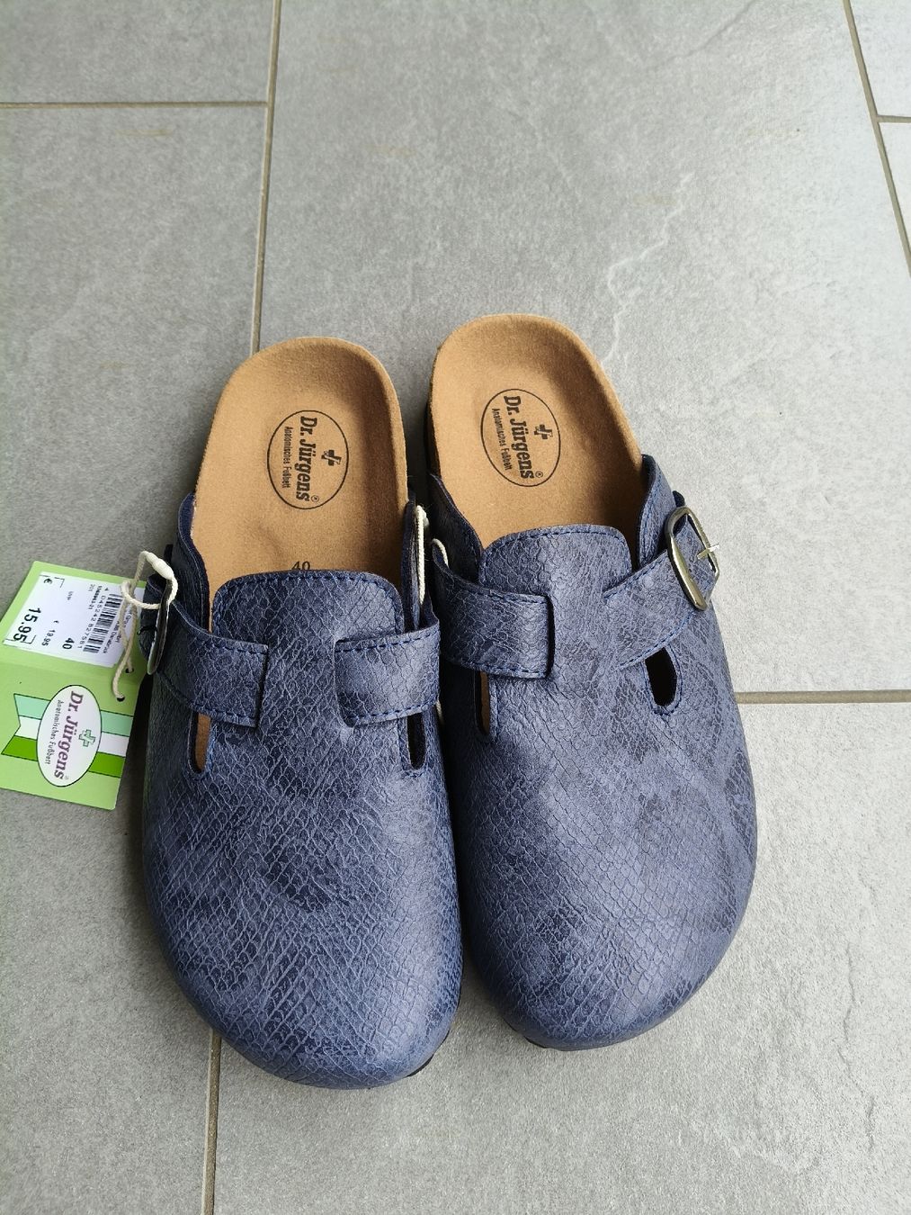 Scarpe da uomo: neue Korkschlarpen Gr 40 – Nuovo e nell'imballaggio originale da Riehen venduto da India13