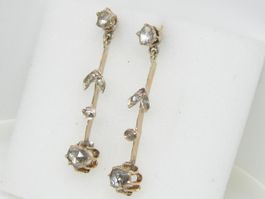 Antik Diamant Ohrringe Ohrhänger Gold 10k / ca.1880