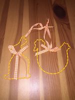 Oster Dekoration zum Hängen aus Draht, orange, 2er-Set
