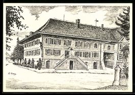 Künstler-AK Utzenstorf, Gasthof Bären