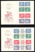 1960, K45-K48 & S63-S66 auf 2 FDC's, Kat 100.-
