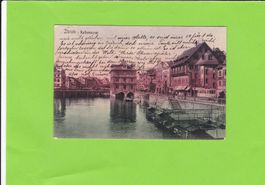 Zürich-Rathausquai-1909 gelaufen nach MOLS