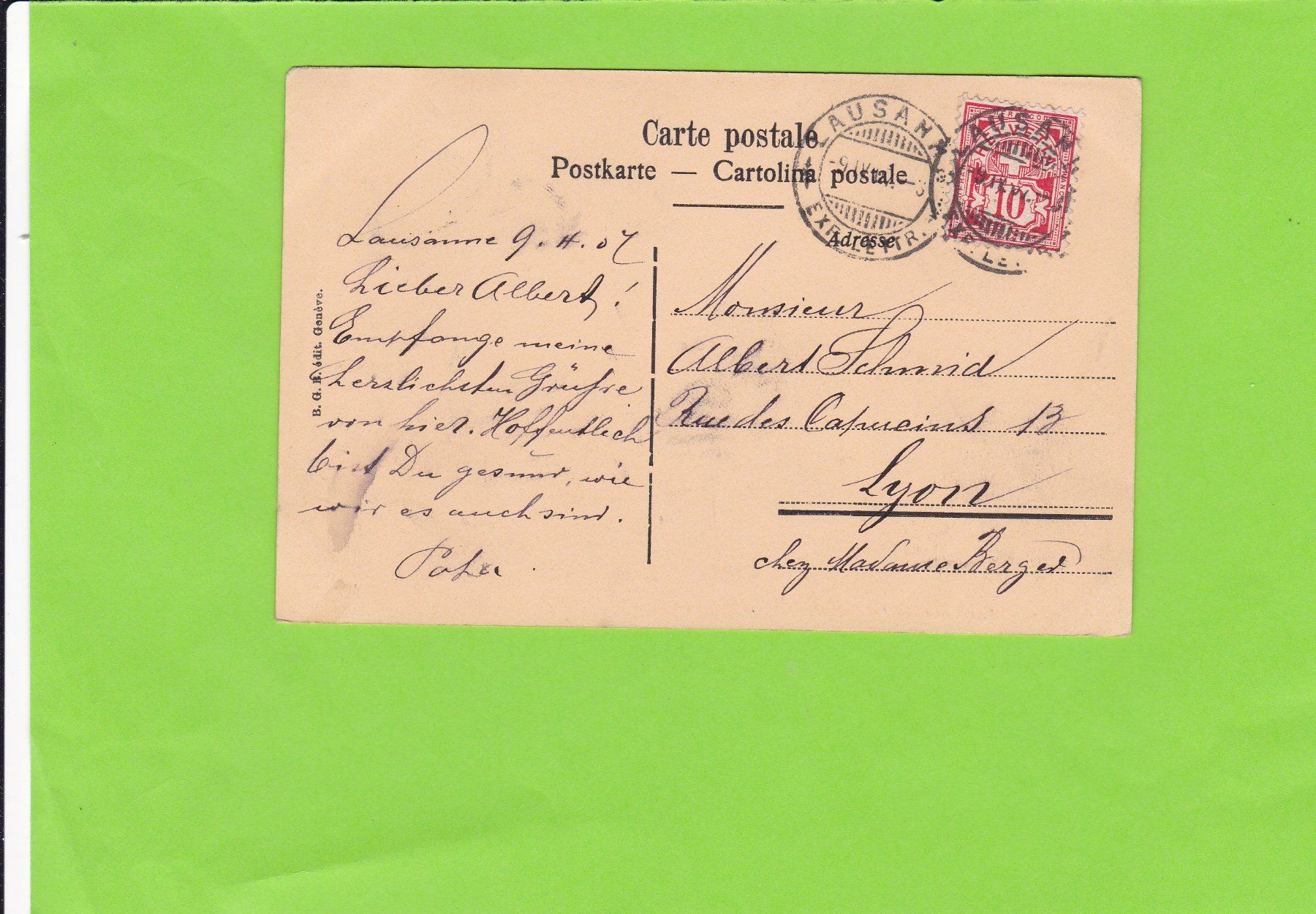 Cartes postales: Lausanne – D'occasion à St. Peterzell par neckertal 1