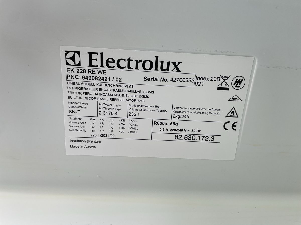 Electrolux Frigoriferi: Electrolux Einbaukühlschrank – Usato da Lyss venduto da frostis 3