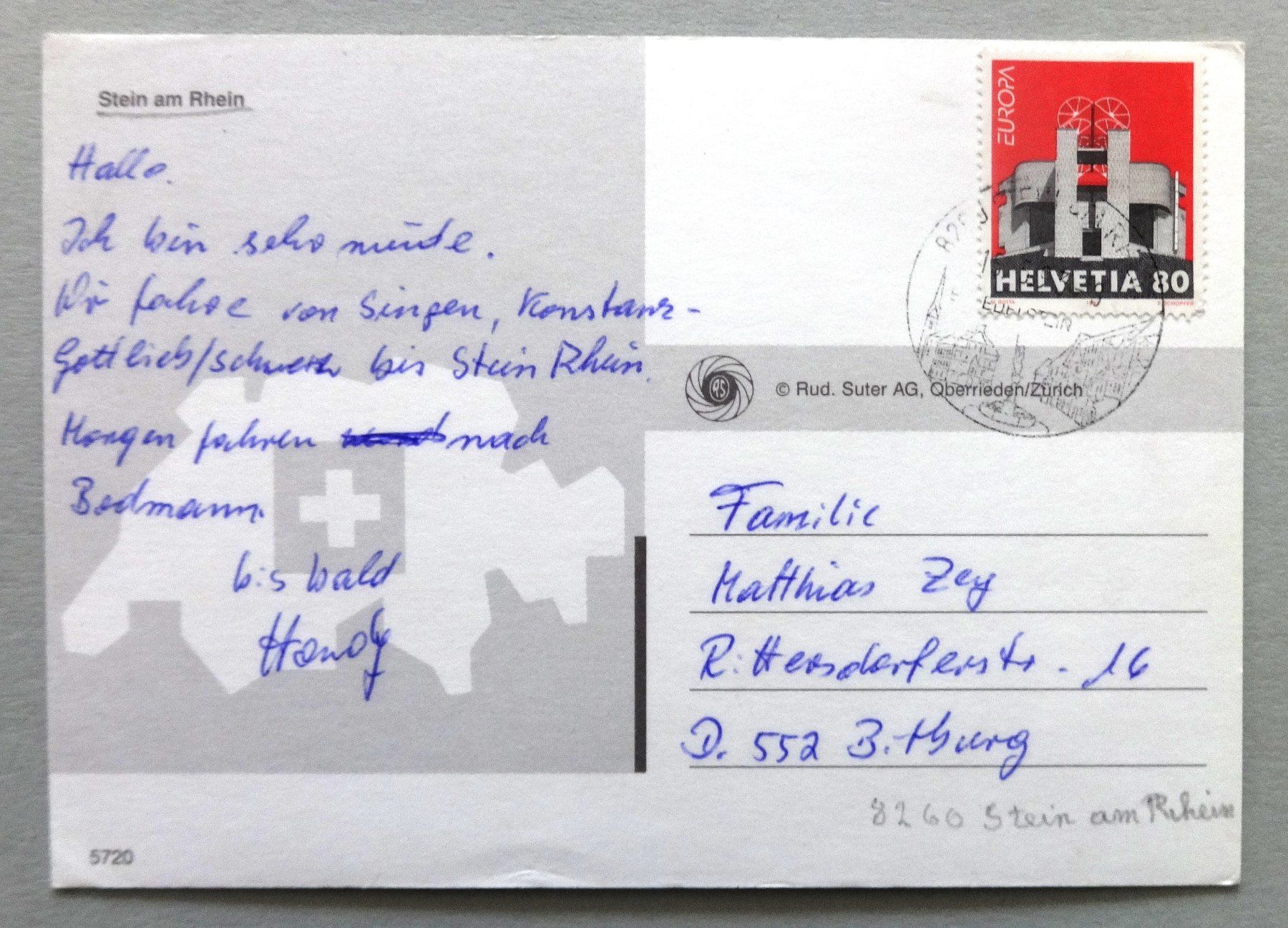 Ansichtskarten: Stein am Rhein – Gebraucht aus Fétigny von Billy2miny 1