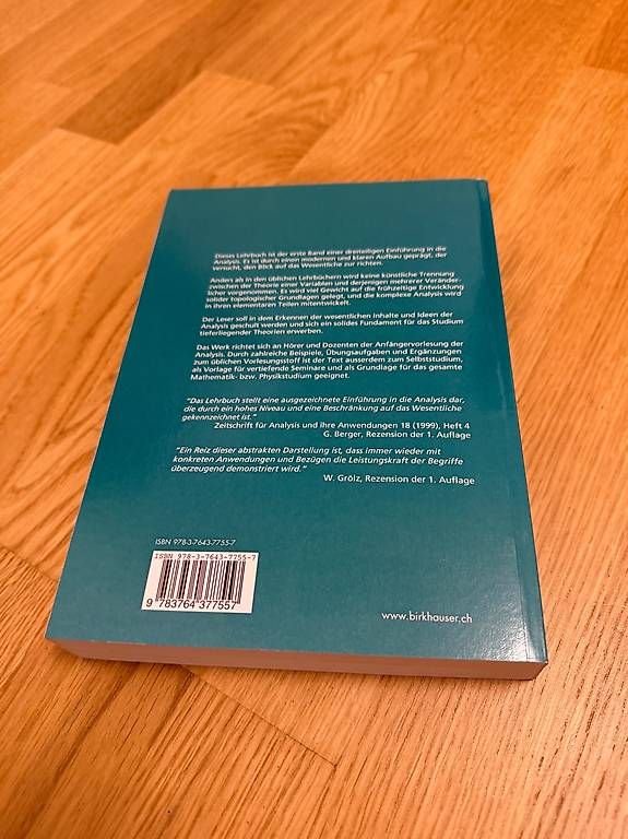 Bücher: Analysis I (Amann, Escher) – Gebraucht aus Zürich von dgoetz 1