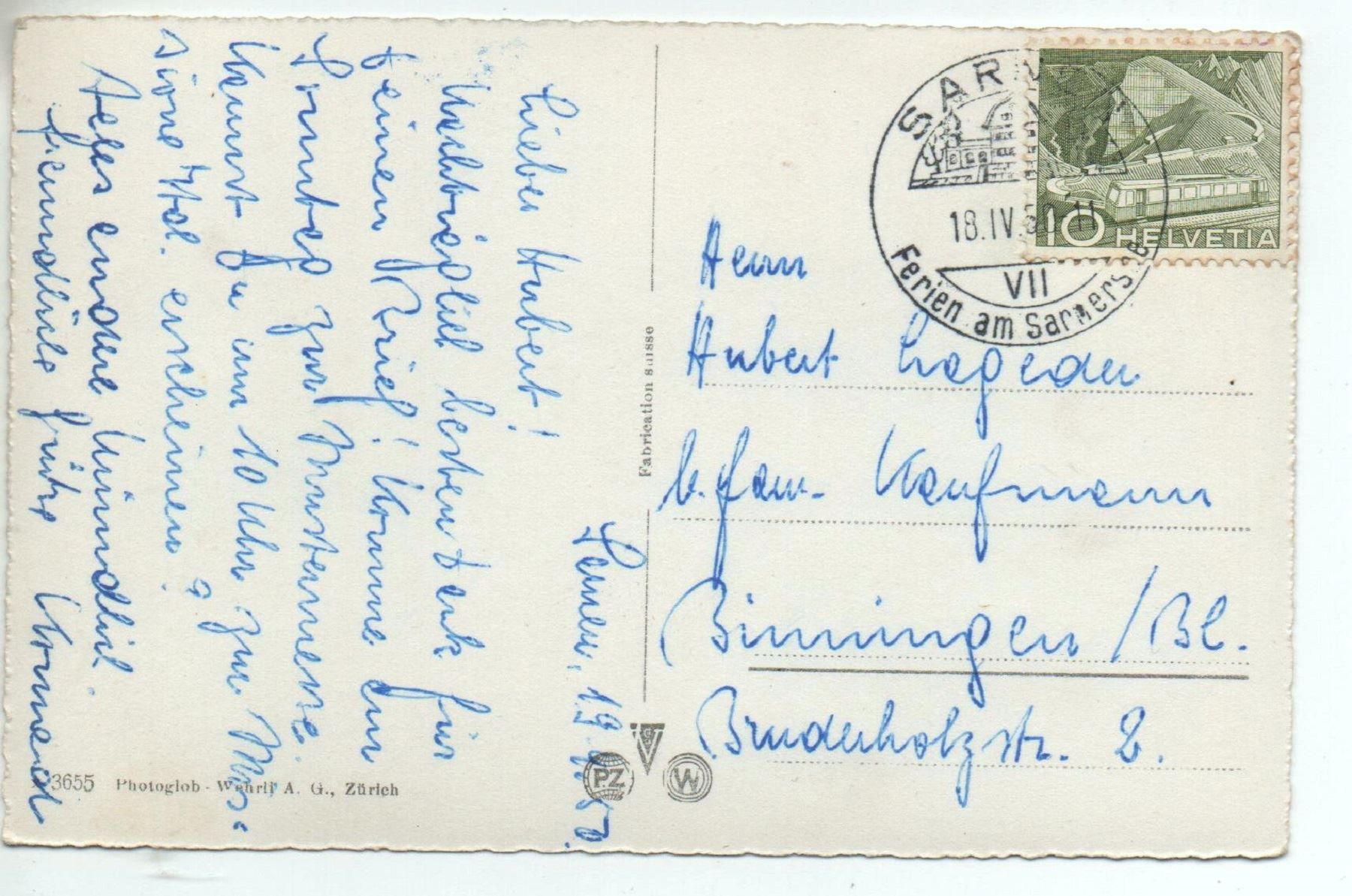 Cartoline postali: SARNEN Sarnersee, Seeweg mit Pilatus – Usato da Jona venduto da philajona 1