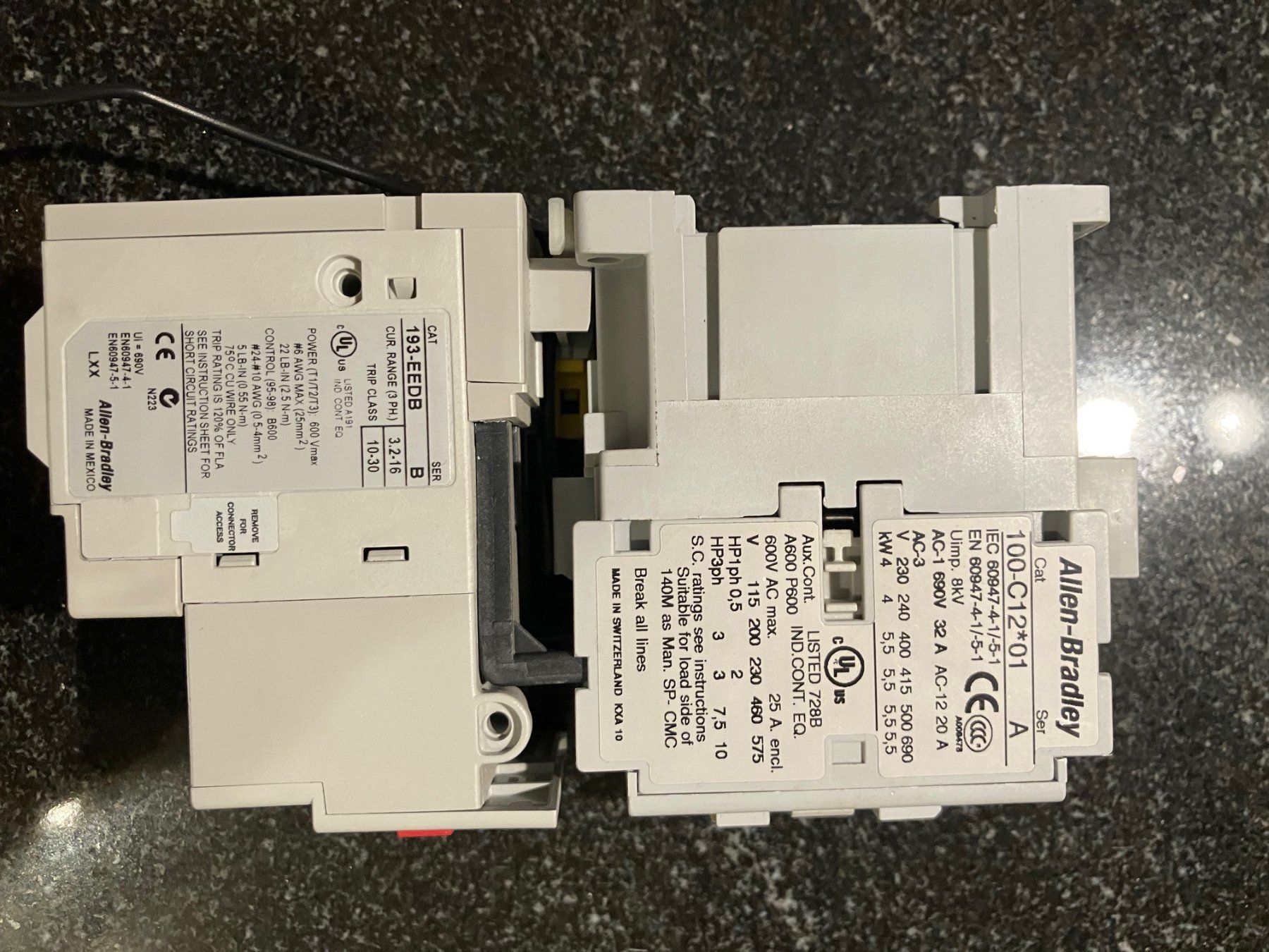 Elektronikbauteile: Allen Bradley 100-C1201 und 193-EEDB – Gebraucht aus Ried-Brig von Clsa
