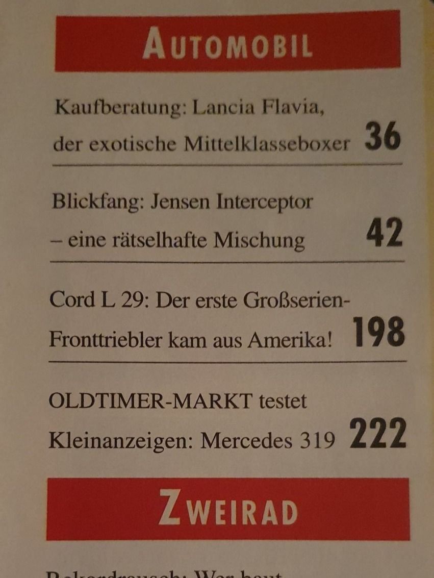 Lancia Sonstiges Fahrzeugzubehör: Oldtimer Markt 12/99  VW Scirocco Lancia Flavia Jensen xa – Gebraucht aus Flawil von sr1_f6st 2