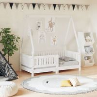 Lit enfant vidaXL blanc 70x140 cm en pin massif
