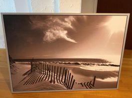 Ikea Gerahmtes Bild Strand Schwarz/Weiss - Preis reduziert!
