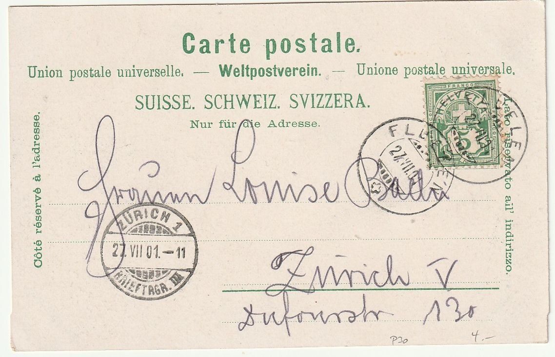 Cartoline postali: AK Gruss aus Flüelen 1901 – Usato da Fislisbach venduto da Zigzag12 1