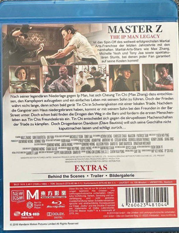 Tutti i DVDs: Master Z: The Ip Man Legacy Blu-ray Disc – Usato da Beringen venduto da Mantafisch1 1