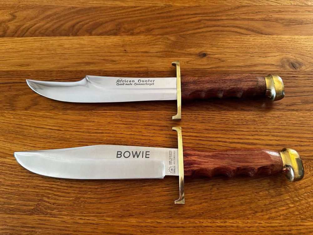 Carl Schlieper, Solingen - Bowie + African Hunter Messer (Neu (gemäss ...