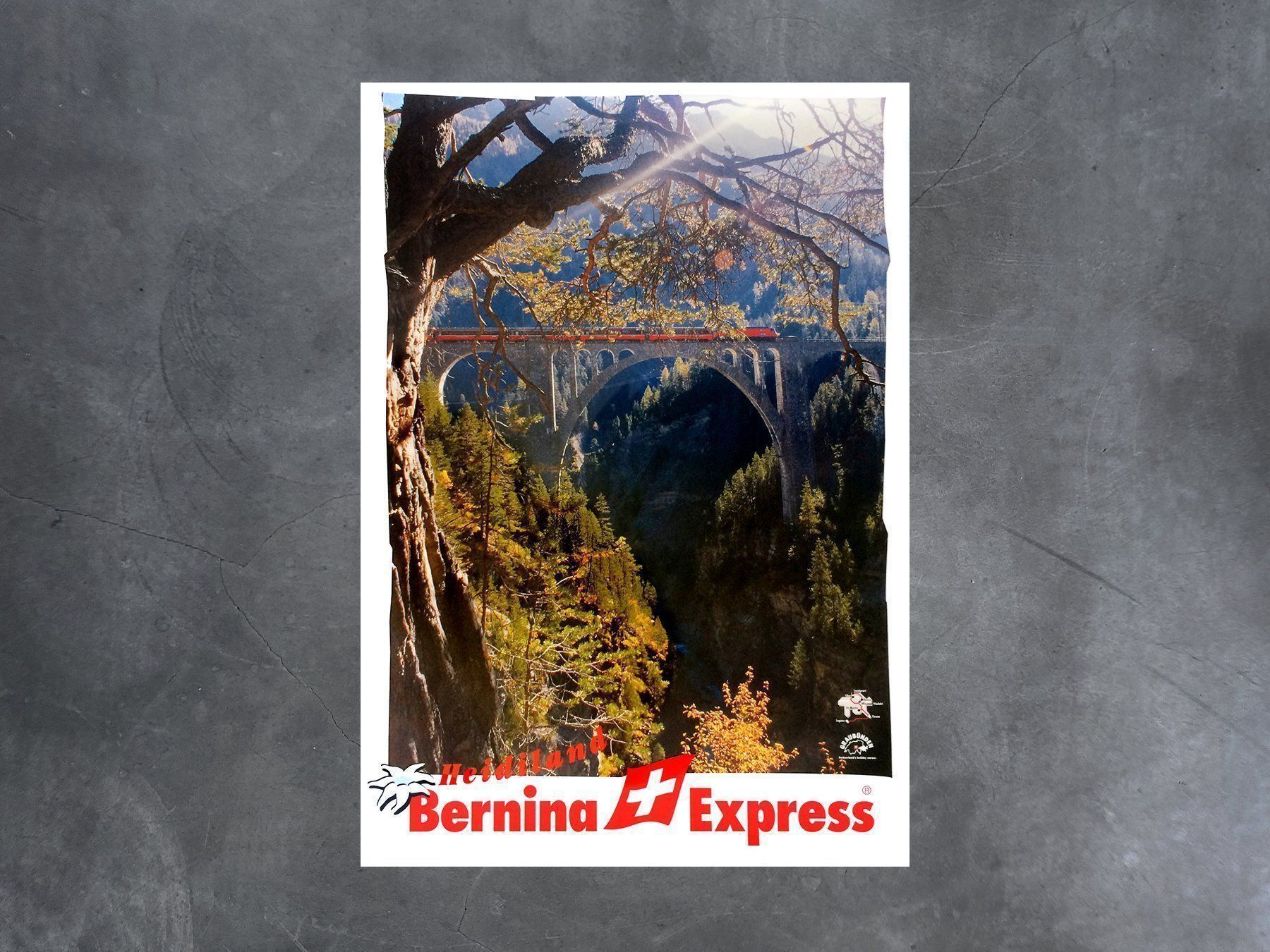 Poster & Bilder: Plakat «Bernina Express» Heidiland – Neu (gemäss Beschreibung) aus Chur von design-of-time
