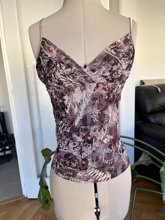 Cache Cache Y2K mesh top print top