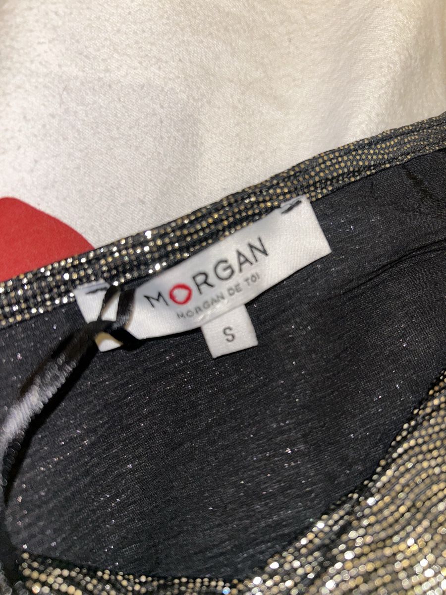 Morgan Tops: Haut “Morgan de toi” Métallisé – Neuf avec emballage d'origine à Vesenaz par emi_videsonarmoire 3
