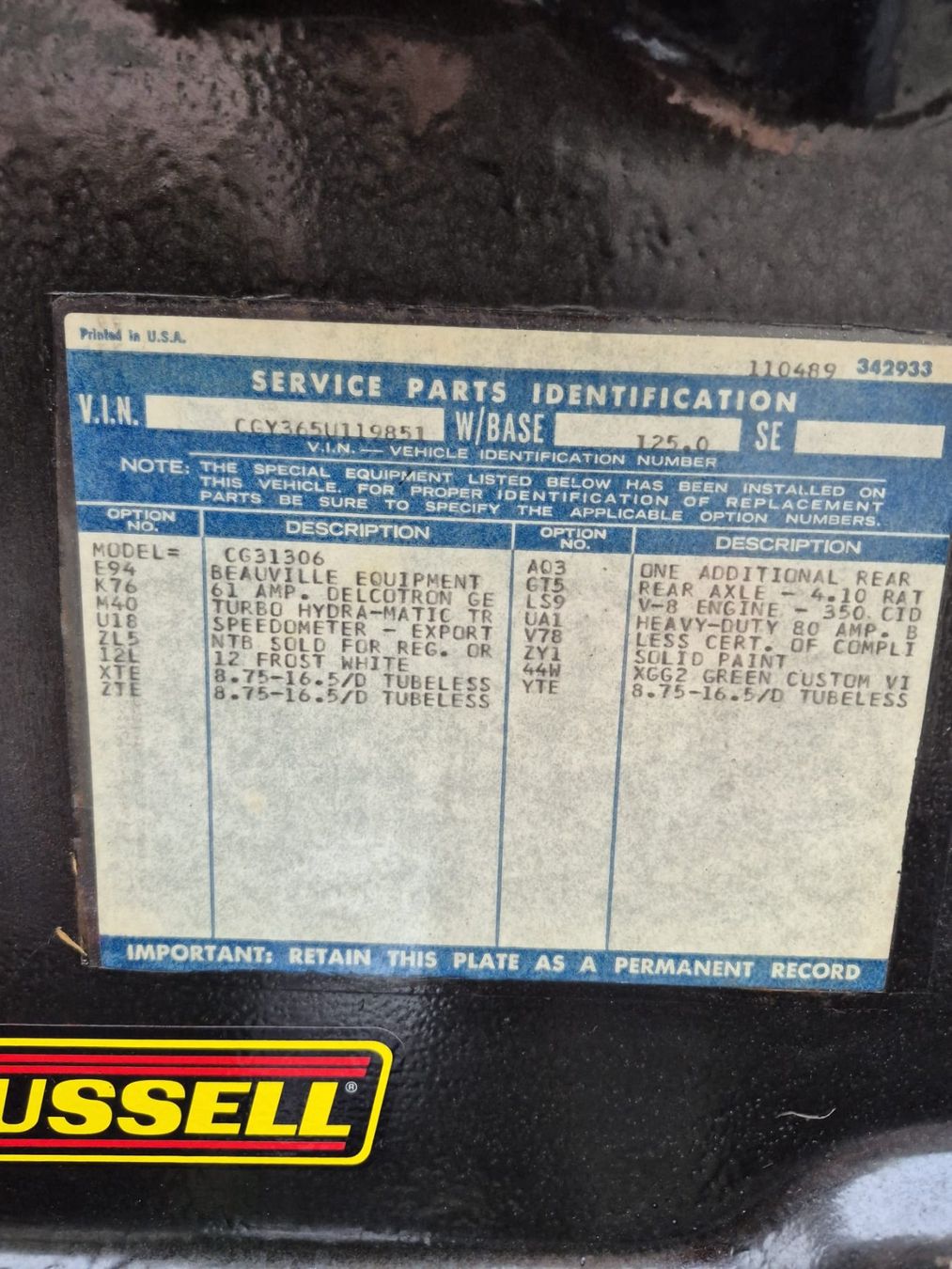 Chevrolet Autos: Chevrolet Sport Van JG:1975 – Gebraucht aus Remetschwil von josi5 9