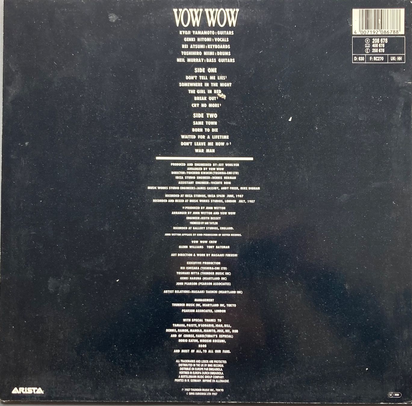 Schallplatten: VOW VOW - V – Gebraucht aus Poliez-Pittet von Newtown-Records 1