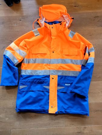 Warnschutz-Regenjacke SMANTEX Orange/Blau Grösse L