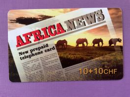 Prepaid Telefonkarte. Africa News