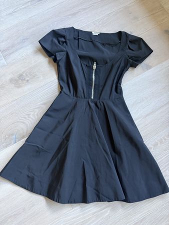 Miu Miu Black Synthetic Flared Mini Dress S