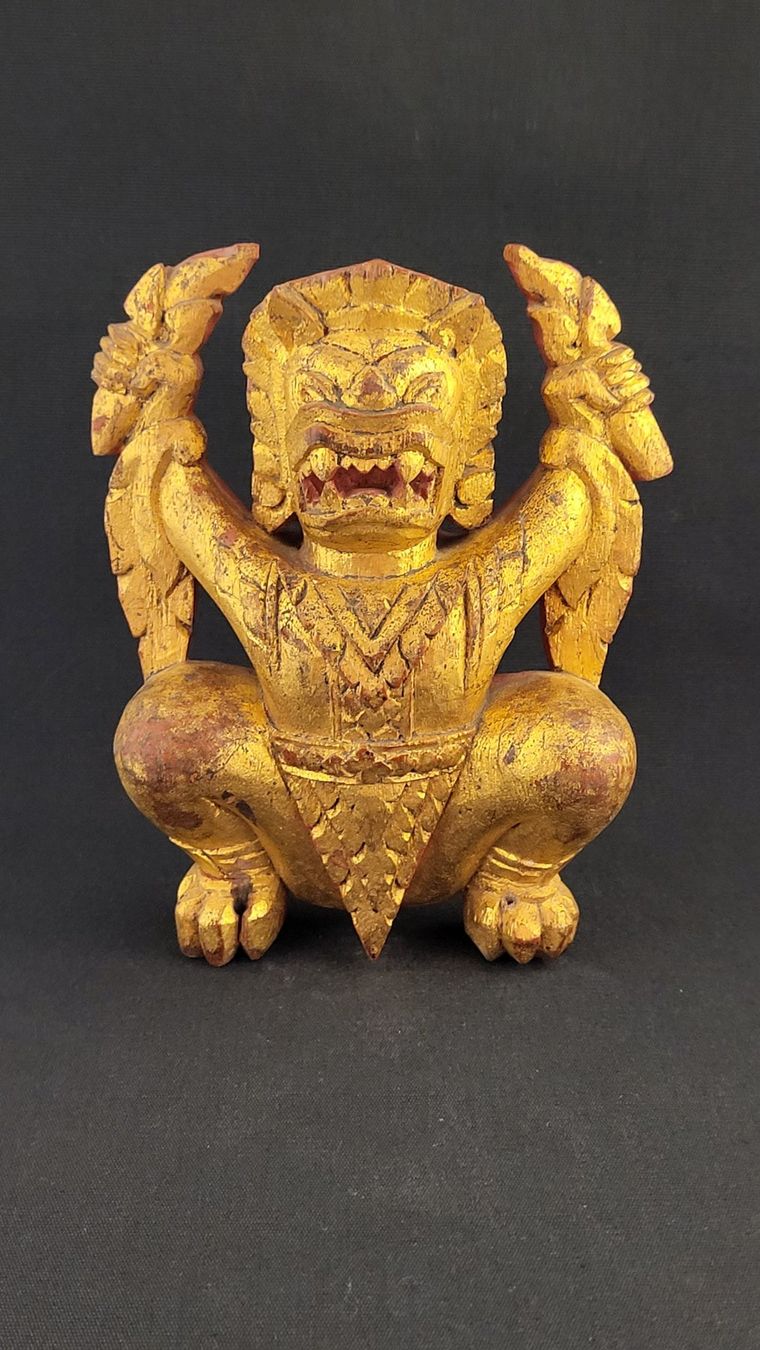 Sculture & Statue: Asiatische Holzfigur handgeschnitzt – Usato da Basel venduto da spinne02