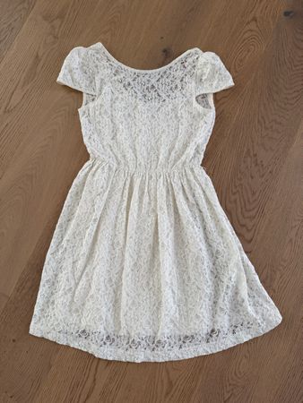 Sommerliches, weisses Spitzenkleid, Grösse XS, Top Zustand