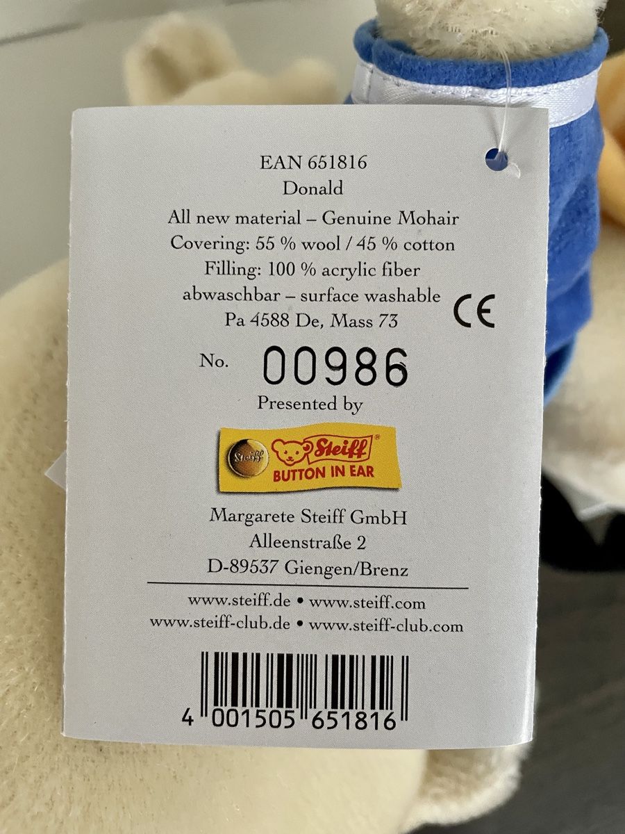 Steiff Spielzeuge: Steiff Daisy & Donald limitierte Edition 34cm – Neu und originalverpackt aus Weesen von Elmax1 7