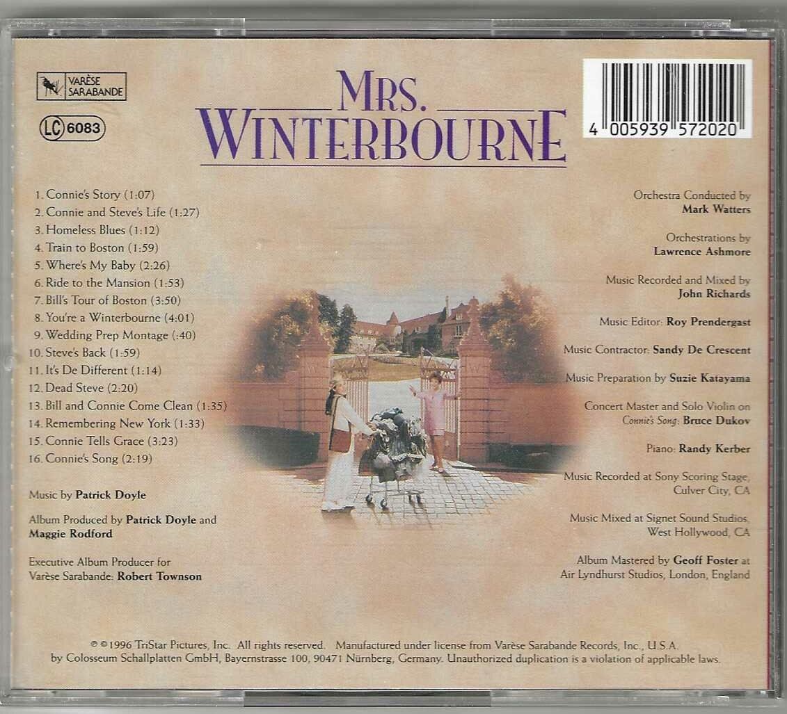 CDs: Patrick Doyle - Mrs. Winterbourne – D'occasion à Genève par CDLPBookS 1