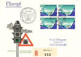 FDC Schweiz 1967 - San Bernardino Tunnel - Chargé - Sonderst