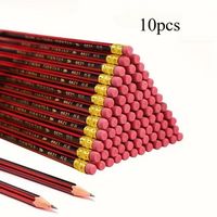 10er Set HB-Bleistifte mit Radiergummi
