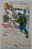 Postkarte 1902 TIR CANTONAL GENEVE 01S