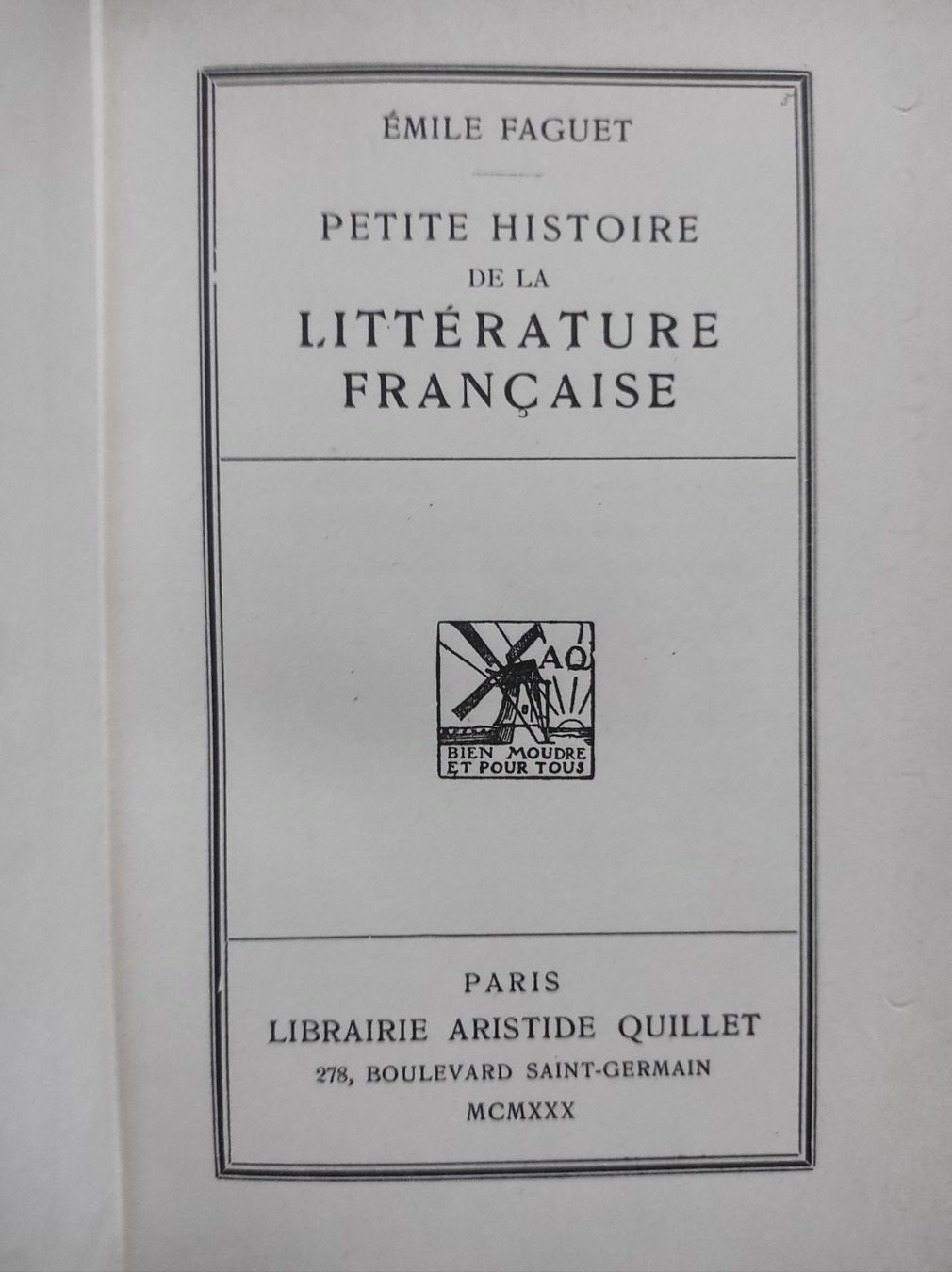 Libri: Livres français vieux – Usato da Renens VD venduto da cla_7zv5 5