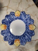 Keramikschale blau-weiss mit Sommer Design