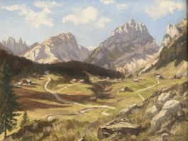 GEMÄLDE P.EUGSTER  ÖLGEMÄLDE 1962 ALPSTEIN IM APPENZELL