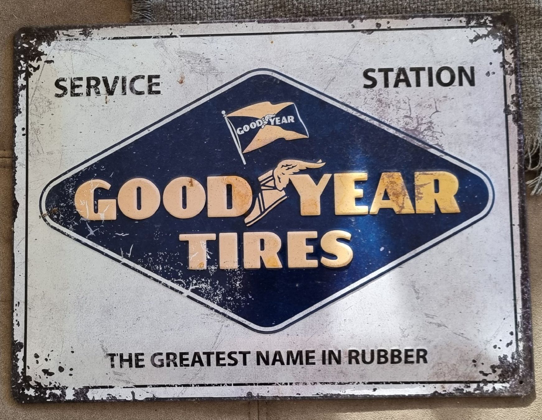 Insegne: Blechschild Nostalgic-Art Best Good Year Tires – Usato da Neuenegg venduto da muenzenweber-ch