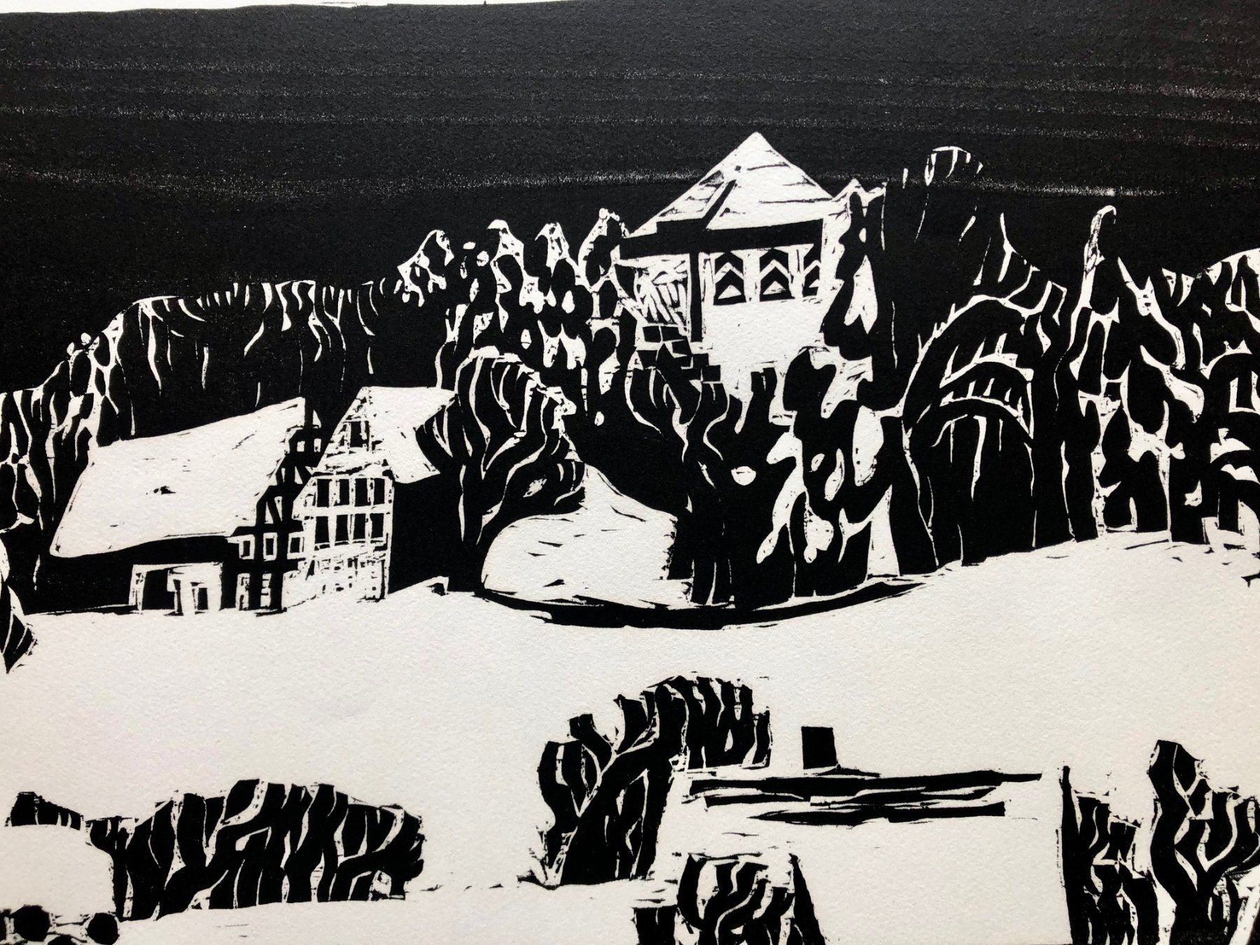 Xilografie: Holzschnitt von Heinz Keller 1967 – Usato da Winterthur venduto da Barunggeli 3