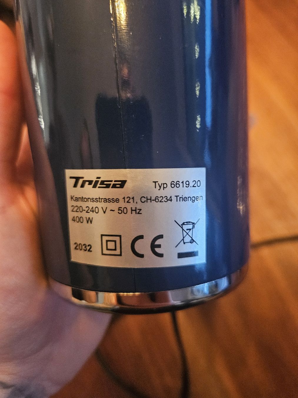 Trisa Elettrodomestici da cucina: Handmixer Trisa Typ 6619.20 dunkelblau 400W – Usato da Thun venduto da Deathcorequeen 1
