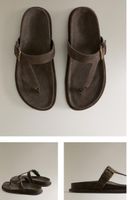 New Zara Home Sandalen Veloursleder, braun, Gr.39