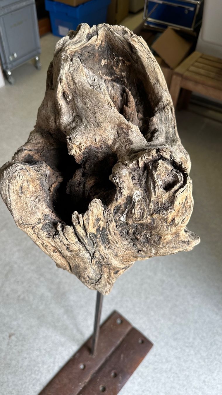 Skulpturen & Statuen: Skulptur aus Holz und Metall – Gebraucht aus Feldbrunnen von Bottleslinger 1