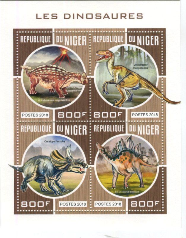 Tous les timbres: Block "Dinosaurier". Niger – Neuf avec emballage d'origine à Basel par Butsch5
