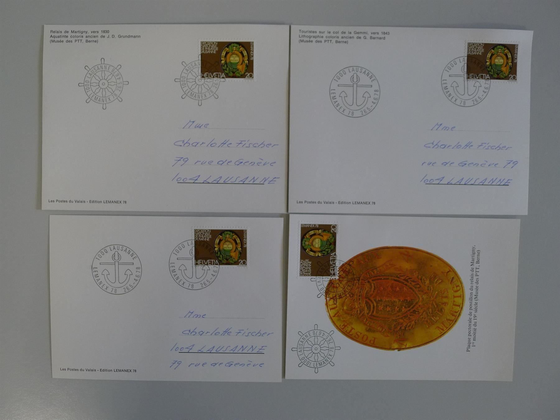 Tutti i francobolli: 1978, Lemanex Sammlung mit FW + Belegen – Usato da Sursee venduto da Luzernerraute 3