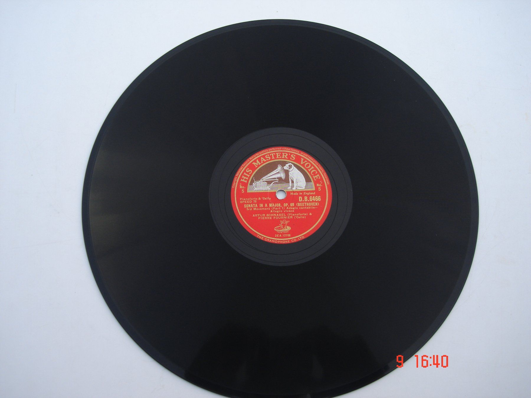 Dischi in vinile: Schellackplattenalbum Beethoven Sonate A-Dur Op.69 – Usato da Aeschi SO venduto da abi1951 6