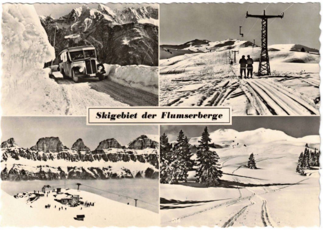 Cartoline postali: Flumserberg - 4 Bild AK – Usato da Binningen venduto da Mountainrider