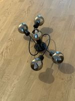 Deckenlampe 5 flammig Schwarz aus Metall