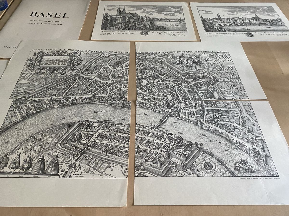 Libri: Stadtplan von Basel (Matthaeus Merian / Emanuel Büchel – Usato da Basel venduto da Barry27 1
